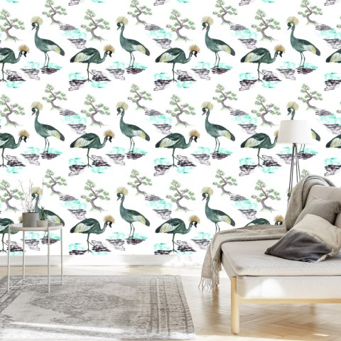 Tapeta - Piękne Ptaki I Kwiaty Flizelina 53x1000 TR-3152-VER-53