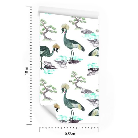 Tapeta - Piękne Ptaki I Kwiaty Flizelina 53x1000 TR-3152-VER-53