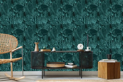 Tapeta Rysowane Liście Vintage Flizelina 53x1000 TR-3721-VER-53