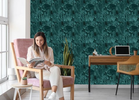 Tapeta Rysowane Liście Vintage Flizelina 53x1000 TR-3721-VER-53