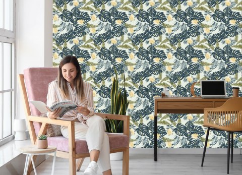 Tapeta Zieleń Liści Flizelina 53x1000 TR-2376-VER-53