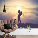 Fototapeta Golfista Na Tle Zachodu Słońca Vinyl Gładki 180x120 FT-3798-VG180-120