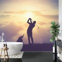 Fototapeta Golfista Na Tle Zachodu Słońca Vinyl Gładki 180x120 FT-3798-VG180-120