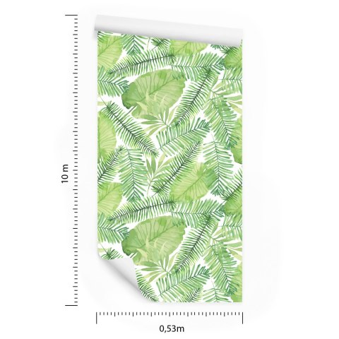 Tapeta Akwarelowe Liście Flizelina 53x1000 TR-4308-VER-53