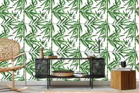 Tapeta Bambusowy Las Z Liśćmi Flizelina 53x1000 TR-3699-VER-53