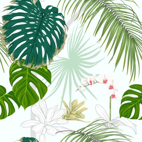 Tapeta Różnorodne Liście I Kwiaty Flizelina 53x1000 TR-4325-VER-53