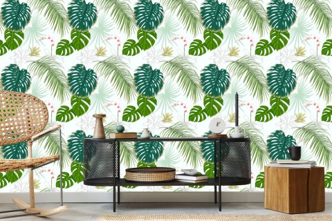 Tapeta Różnorodne Liście I Kwiaty Flizelina 53x1000 TR-4325-VER-53