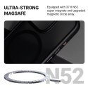 Crong Hybrid Frost MAG Cover - Etui z MagSafe do iPhone 16 Pro (czarny)