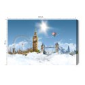 Obraz Na Płótnie Londyn W Chmurach Canvas Naturalny 120x80 LB-1280-NC120-80