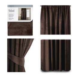 - CURT/AH/VELVET/PLEAT/D.BROWN/N/140X245/1PC