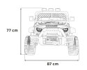 Autko terenowe Geoland Power dla 2 dzieci Czerwony + Pilot + Silniki 2x200W + Bagażnik + Radio MP3 + LED