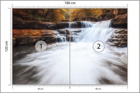 Fototapeta Jesienny Wodospad Flizelina Zmywalna 180x120 FT-560-VEML180-120
