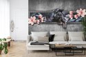 Fototapeta Pantera Z Kwiatami Magnolii Vinyl Strukturalny 180x120 FT-3615-VS180-120