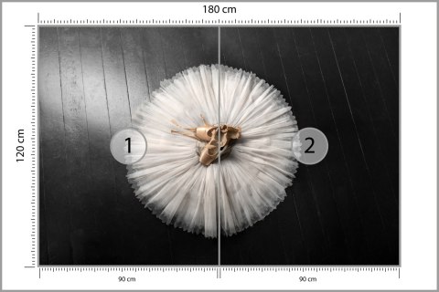 Fototapeta Buty Do Baletu Na Białej Tutu Tapeta Samoprzylepna 180x120 FT-3827-SK180-120