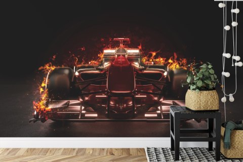 Fototapeta Płonący Bolid F1 Flizelina 405x270 FT-3789-VE405-270