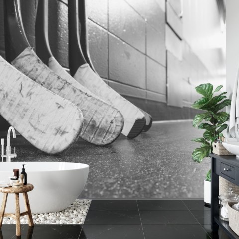 Fototapeta Czarno-Białe Kije Hokejowe Flizelina 416x254 FT-3838-VEXXXL