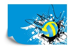 Fototapeta Piłka Siatkowa Na Tle Abstrakcyjnych Wzorów Vinyl Strukturalny 360x240 FT-3167-VS360-240