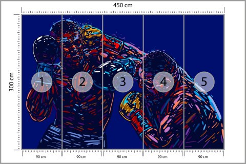 Fototapeta Abstrakcyjna Walka Bokserów Flizelina 450x300 FT-3439-VE450-300