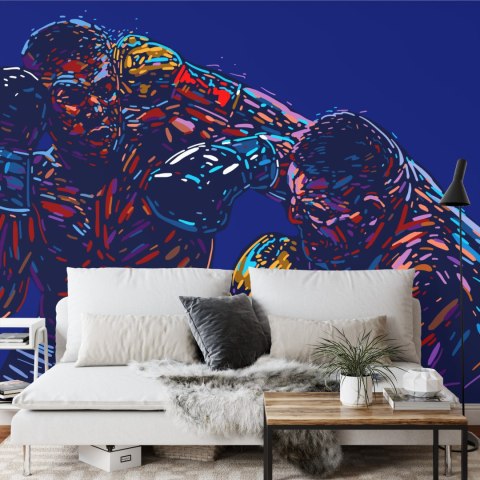 Fototapeta Abstrakcyjna Walka Bokserów Tapeta Samoprzylepna 254x184 FT-3439-SK4