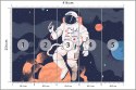 Fototapeta Astronauta W Kosmosie I Planety Vinyl Strukturalny 416x254 FT-2372-VSXXXL