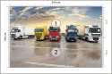 Fototapeta Kolorowe Ciężarówki Na Parkingu Flizelina 254x184 FT-2874-V4