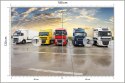 Fototapeta Kolorowe Ciężarówki Na Parkingu Vinyl Gładki 180x120 FT-2874-VG180-120