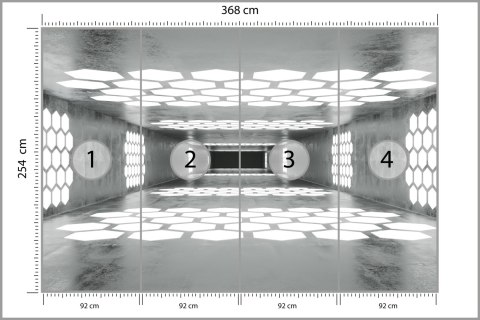 Fototapeta 3D Tunel - Abstrakcja Flizelina Zmywalna 368x254 FT-57-VEML8