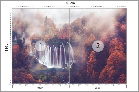 Fototapeta Jesienny Wodospad Flizelina Zmywalna 180x120 FT-563-VEML180-120