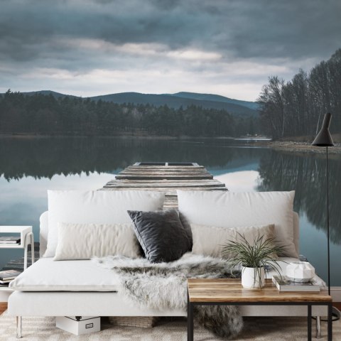 Fototapeta Drewniany Pomost Nad Jeziorem Tapeta Samoprzylepna 460x300 FT-3895-SK12