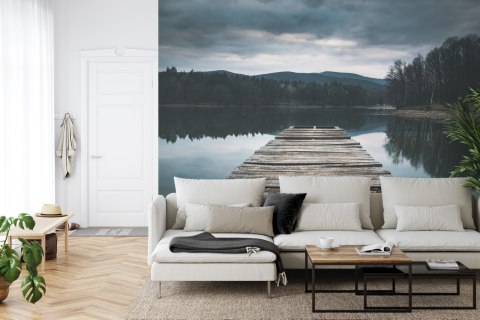 Fototapeta Drewniany Pomost Nad Jeziorem Vinyl Strukturalny 208x146 FT-3895-VSXL