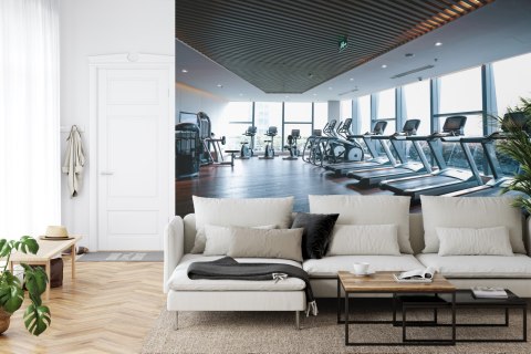 Fototapeta Wnętrze Nowoczesnej Siłowni 3D Flizelina 368x254 FT-3964-V8