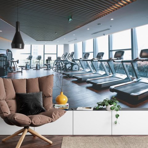 Fototapeta Wnętrze Nowoczesnej Siłowni 3D Flizelina 405x270 FT-3964-VE405-270