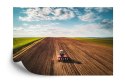 Fototapeta Widok Z Lotu Ptaka Na Traktor Na Polu Vinyl Gładki 208x146 FT-4486-VGXL