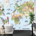 Fototapeta Akwarelowa Mapa Świata Vinyl Strukturalny 208x146 FT-4447-VSXL