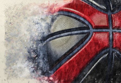 Fototapeta Piłka Koszykowa Malowana Akwarelą Flizelina Zmywalna 208x146 FT-3157-VEMLXL