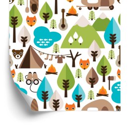 Tapeta Drzewa Zieleń Góry Lisy, Do Pokoju Chłopca Flizelina 53x1000 TR-1782-VER-53