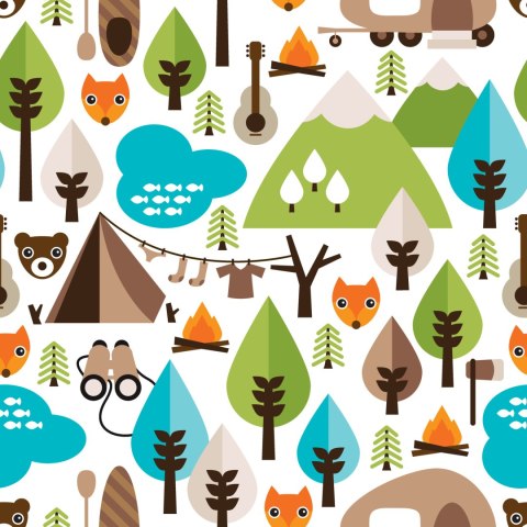 Tapeta Drzewa Zieleń Góry Lisy, Do Pokoju Chłopca Flizelina 53x1000 TR-1782-VER-53