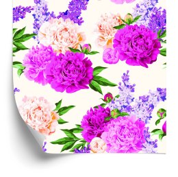 Tapeta Piękne Kolorowe Lilie I Peonie Flizelina 53x1000 TR-1129-VER-53