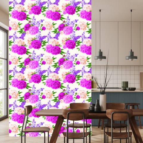 Tapeta Piękne Kolorowe Lilie I Peonie Flizelina 53x1000 TR-1129-VER-53