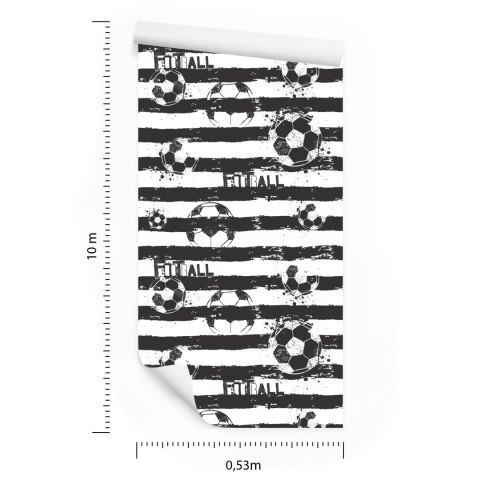 Tapeta Piłki Nożne W Stylu Grunge Flizelina 53x1000 TR-6020-VER-53