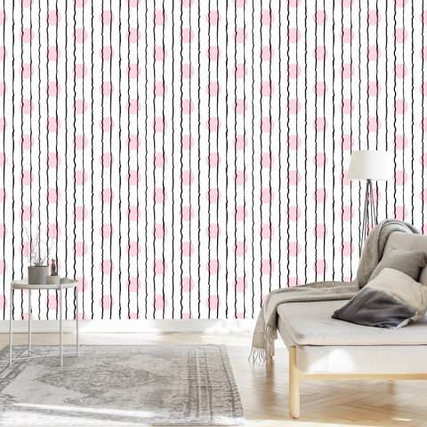 Tapeta Pionowe Paski I Kropki Flizelina 53x1000 TR-2194-VER-53