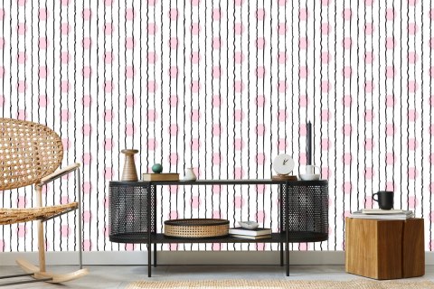 Tapeta Pionowe Paski I Kropki Flizelina 53x1000 TR-2194-VER-53