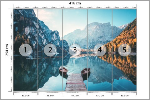 Fototapeta Jezioro Lago Di Braies We Włoszech Tapeta Samoprzylepna 416x290 FT-3932-SKXXXXL