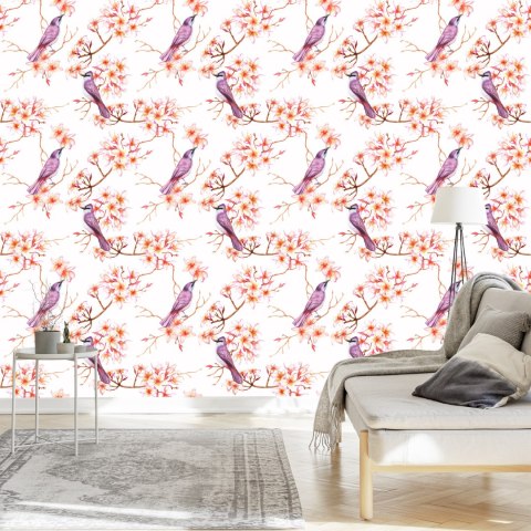 Tapeta - Piękne Kolorowe Ptaki Flizelina 53x1000 TR-2737-VER-53