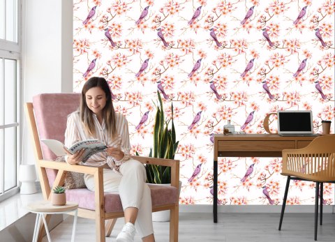 Tapeta - Piękne Kolorowe Ptaki Flizelina 53x1000 TR-2737-VER-53