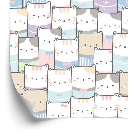 Tapeta Dla Dzieci - Kolorowe Kotki Flizelina 53x1000 TR-1740-VER-53