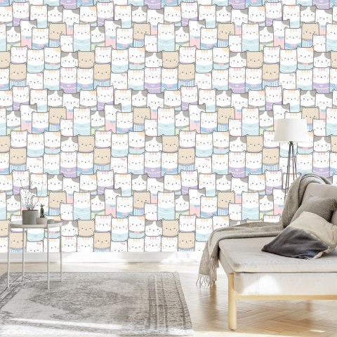 Tapeta Dla Dzieci - Kolorowe Kotki Flizelina 53x1000 TR-1740-VER-53