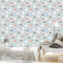 Tapeta Dla Dzieci - Kotki I Kółka Flizelina 53x1000 TR-1590-VER-53