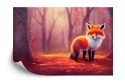 Fototapeta Woodland Fox In Autumn, Created With Ai, Artificial Intelligence Tapeta Samoprzylepna 270x180 FT-448486-SK270-180