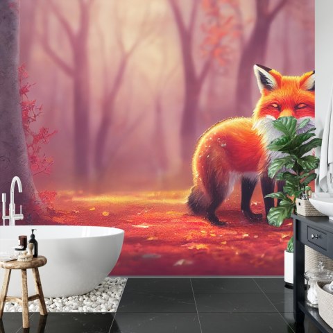 Fototapeta Woodland Fox In Autumn, Created With Ai, Artificial Intelligence Tapeta Samoprzylepna 360x240 FT-448486-SK360-240